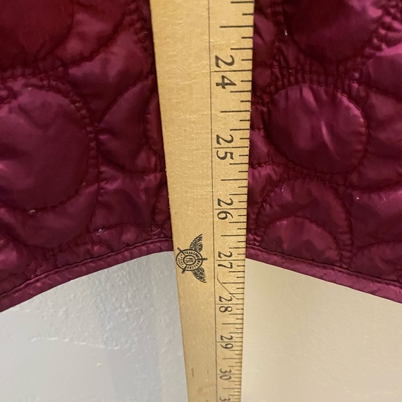 Coach Women's Quitled‎ Barn snap Jacket Maroon Size Small - Picture 6 of 10
